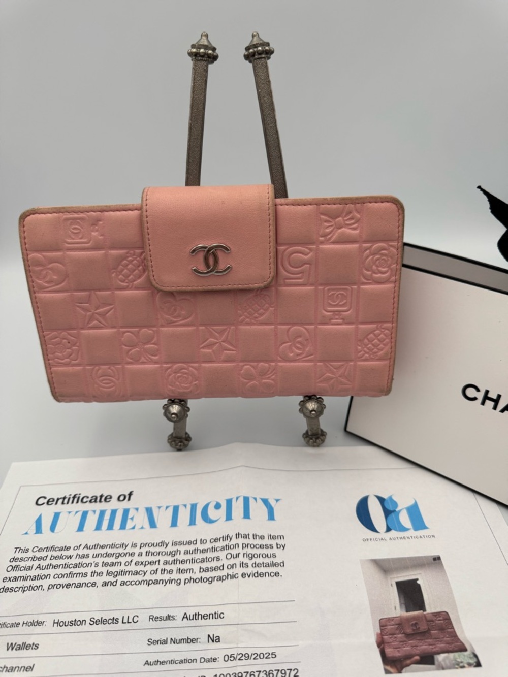 Chanel Pink Quilted Lambskin Leather Lucky Symbols Wallet - Picture 6 of 14